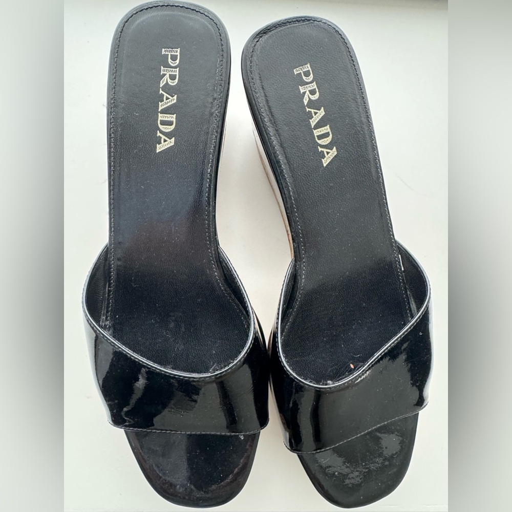 Prada Women's Black Slide Sandals